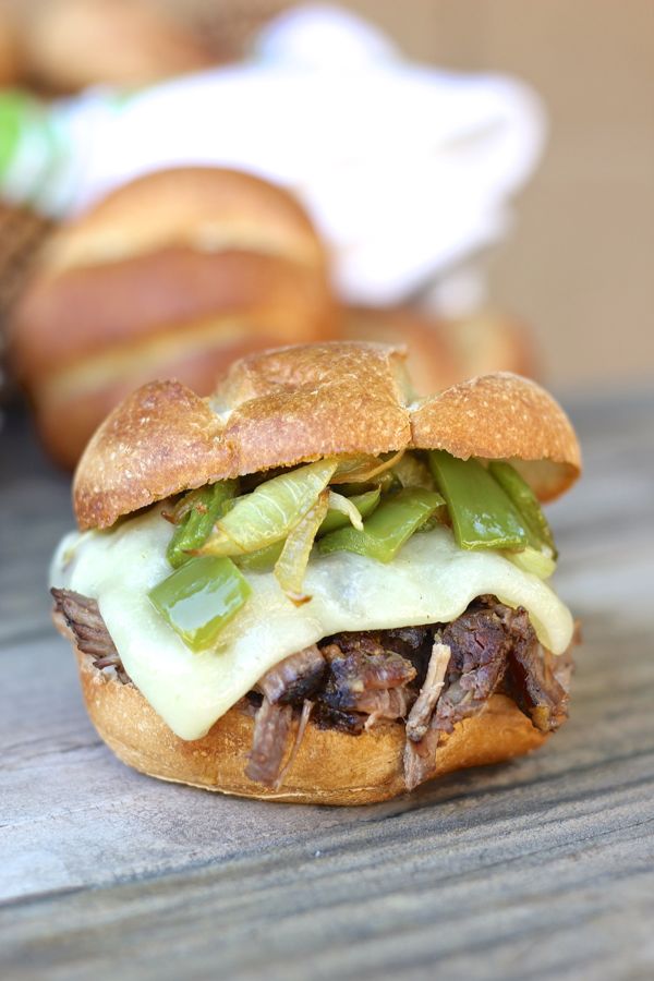 Crockpot Shredded Beef Sandwiches - Lovely Little Kitchen