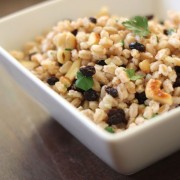 Farro with Cashews and Currants
