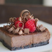 Chocolate Cheesecake With Raspberries