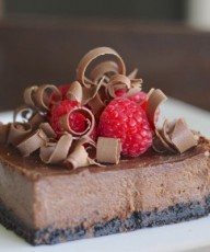 Chocolate Cheesecake With Raspberries