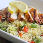 Lemon Garlic Orzo With Roasted Vegetables