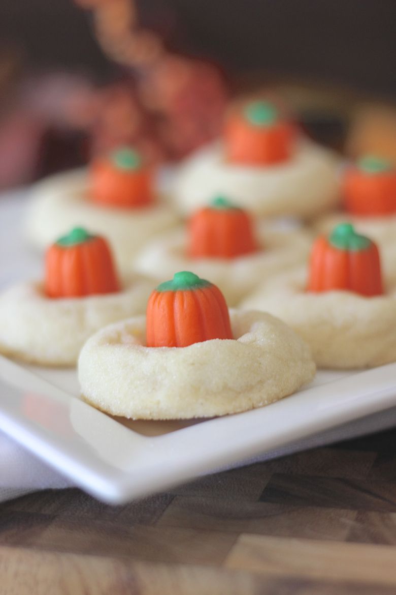 Mellowcreme Pumpkin Cookies on a plate.  