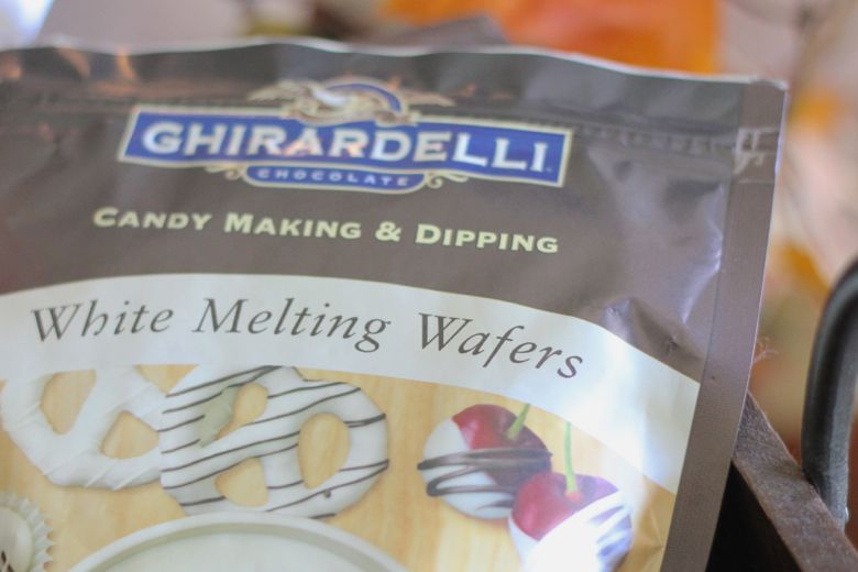 Bag of Ghiradelli Chocolate White Melting Wafers. 
