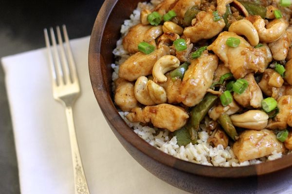 Healthy Cashew Chicken With Brown Rice - Lovely Little Kitchen