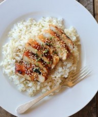 Homemade Teriyaki Chicken and Rice - sticky, sweet homemade teriyaki sauce over grilled chicken and rice