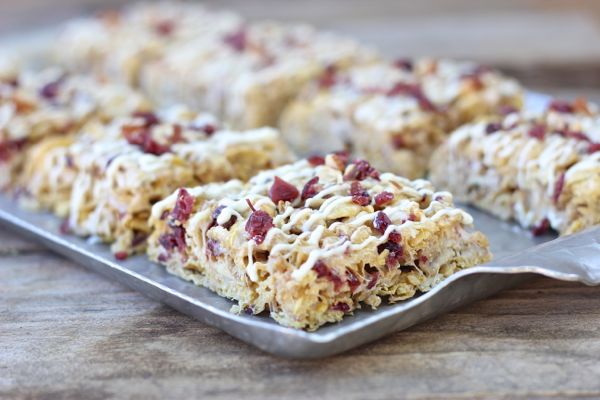 Cranberry Almond Brown Butter Cereal Bars