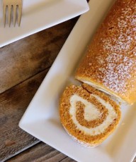 Pumpkin Roll With Maple Cream Cheese Filling
