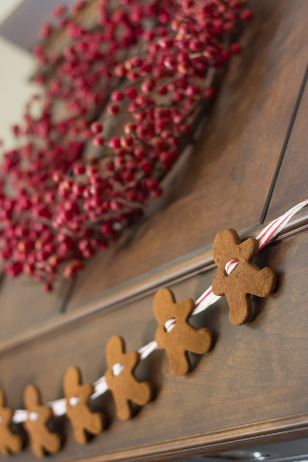 Gingerbread Man Garland made from the Cinnamon Applesauce Dough.