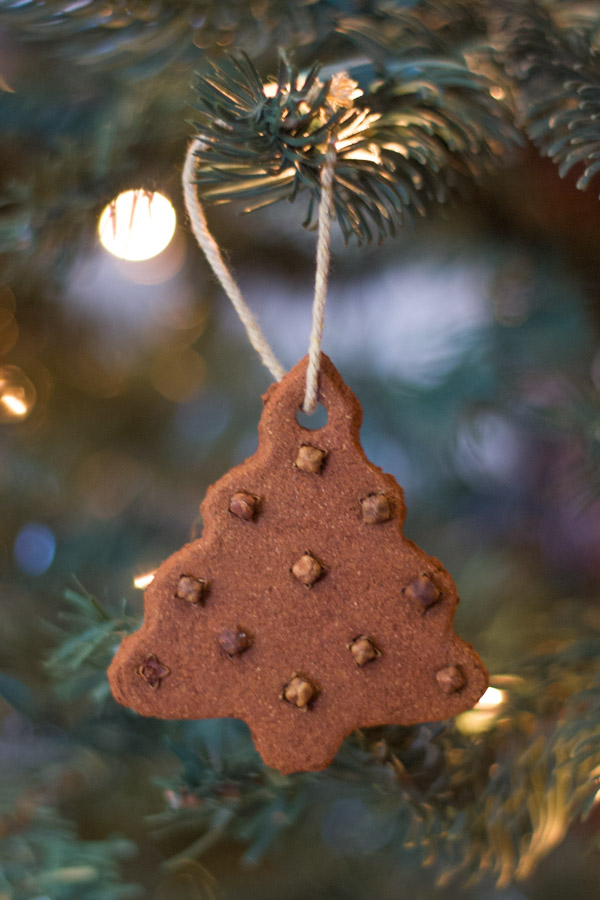 Cinnamon and Cloves Tree Ornament made with the Cinnamon Applesauce Dough.