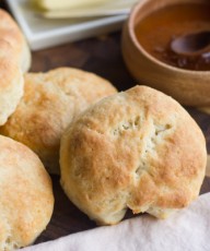 Healthier Greek Yogurt Biscuits bake up soft and fluffy with a little less fat and a little more protein.