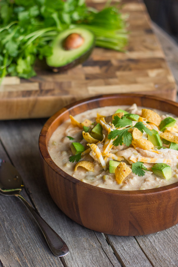 Creamy Crockpot White Chicken Chili - Lovely Little Kitchen