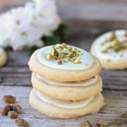 White Chocolate Pistachio Shortbread Cookies | lovelylittlekitchen.com