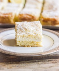 Greek Yogurt Cream Cheese Lemon Coffee Cake - Sweet and moist with a light lemon flavor and a creamy, crumbly topping