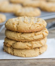 These brown butter peanut butter cookies are big, soft and chewy with a rich peanut butter flavor you'll love!