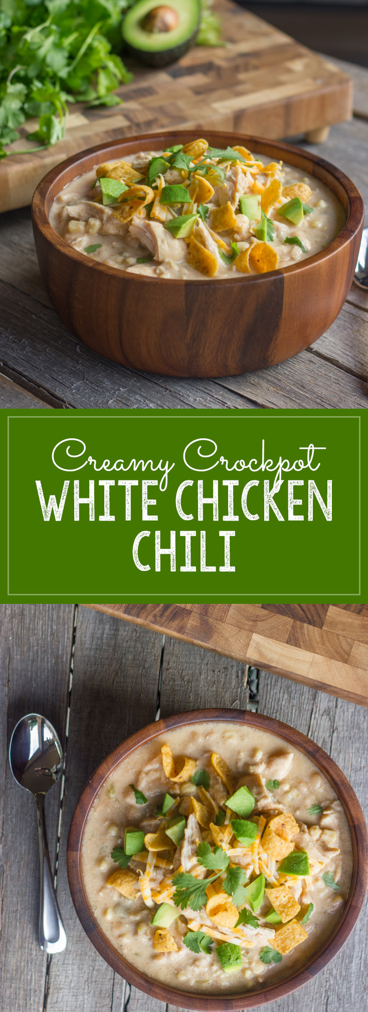 Creamy Crockpot White Chicken Chili - Lovely Little Kitchen