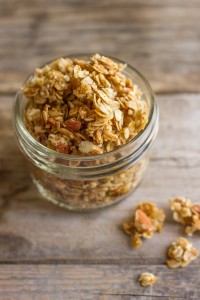 Wonderfully sticky and clumpy, this Homemade Coconut Oil Honey Almond Granola will make your day!