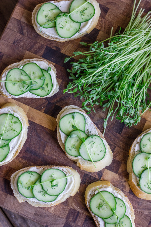 Cucumber Sandwiches With Whipped Goat Cheese - Lovely Little Kitchen