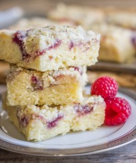 Moist, sweet, and full of almond flavor with a swirl of raspberry preserves and a crunchy crumbly crumb topping.
