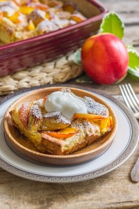 Peaches And Cream French Toast Bake - Lovely Little Kitchen