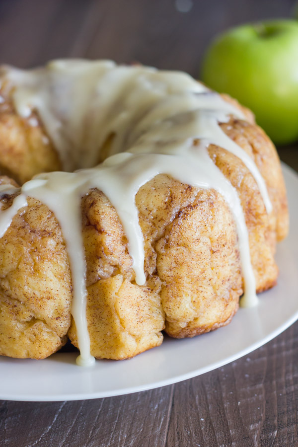 Apple Cinnamon Pull Apart Bread With Apple Cider Glaze Lovely Little Kitchen