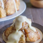 Apple Cinnamon Pull Apart Bread - pour on the Apple Cider Glaze, and then watch the whole thing disappear!
