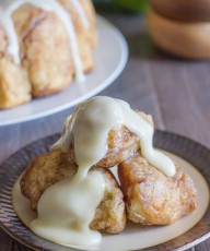 Apple Cinnamon Pull Apart Bread - pour on the Apple Cider Glaze, and then watch the whole thing disappear!
