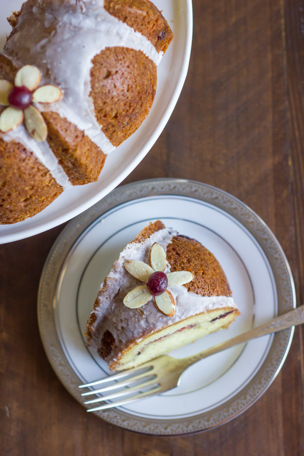 Cranberry Almond Greek Yogurt Cake - Lovely Little Kitchen