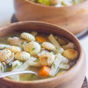 Homemade Chicken Noodle Soup - How to make your own homemade chicken noodle soup using a rotisserie chicken from the grocery store deli.