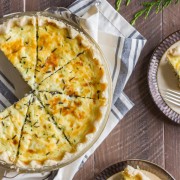 Cheesy Wild Rice Quich - Canadian bacon, nutty wild rice, and creamy, cheesy eggs all baked up in a buttery, flakey pie crust!