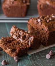 Chocolate Chocolate Chip Greek Yogurt Banana Bread - So amazing what a little cocoa powder and chocolate chips will do to a simple loaf of banana bread!