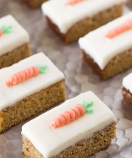 These Carrot Cake Bars with Cream Cheese Frosting are moist, sweet and perfectly spiced!