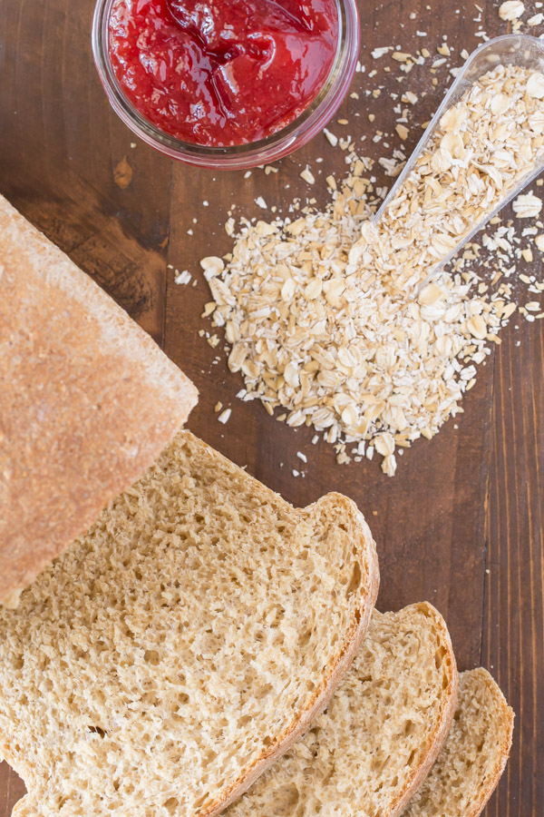 Honey Wheat Bread Recipe with Oats - Of Batter and Dough