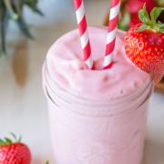 Dole Pineapple Strawberry Cream Slush - All you need is four simple ingredients and a blender, and you can make this super refreshing DOLE Pineapple Strawberry Cream Slush!