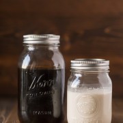 Cold Brew Iced Coffee and Homemade Vanilla Creamer - Easy to make and so creamy, smooth, and refreshing!