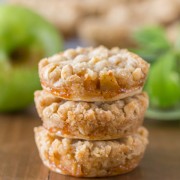 Dutch Apple Pie - The perfect little three bite dessert with a flakey pie crust, cinnamon apple filling, and a sweet buttery crumb topping!