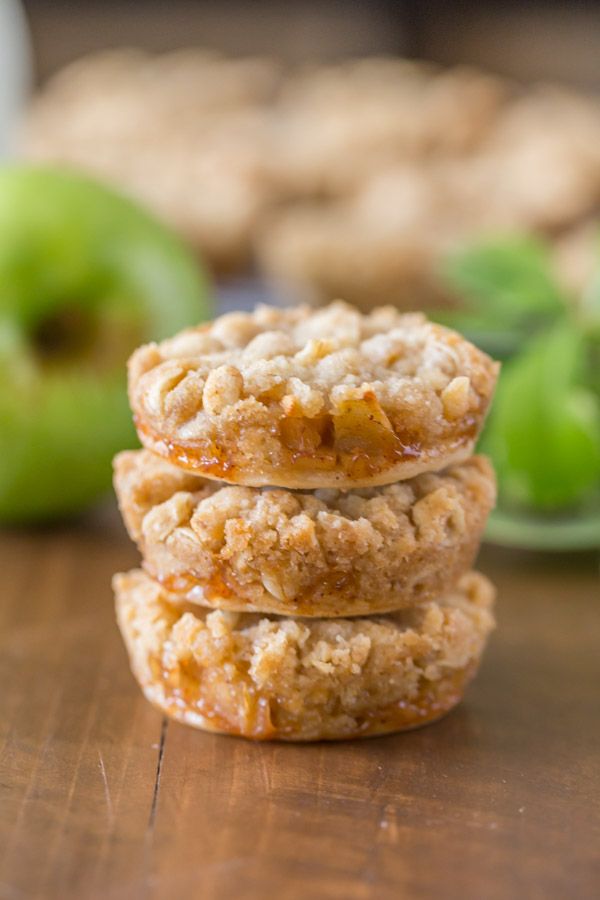 Three Dutch Apple Pie Cookies stacked on top of each other.  