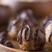 No Bake Energy Bites - Conveniently bite-sized snack packed with natural nut butter, oats, honey, and raisins.