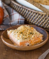 Smoked Chili Sweet Potato Gratin - A spicy twist on the traditional sweet potato dish that is perfect for your Thanksgiving table!