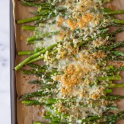 Roasted Asparagus With Panko and Gruyere - A simple but holiday worthy dish that can be made quickly and easily. Perfect for spring time!