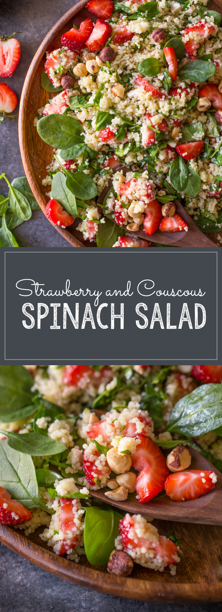 Strawberry and Couscous Spinach Salad - Lovely Little Kitchen