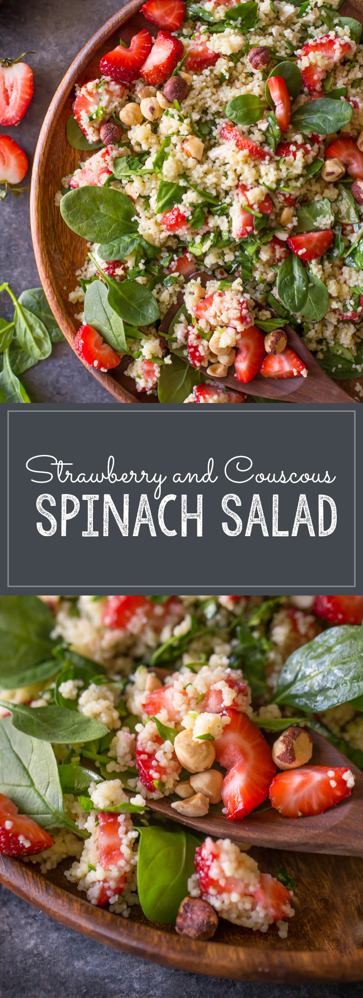 Strawberry And Couscous Spinach Salad - Lovely Little Kitchen