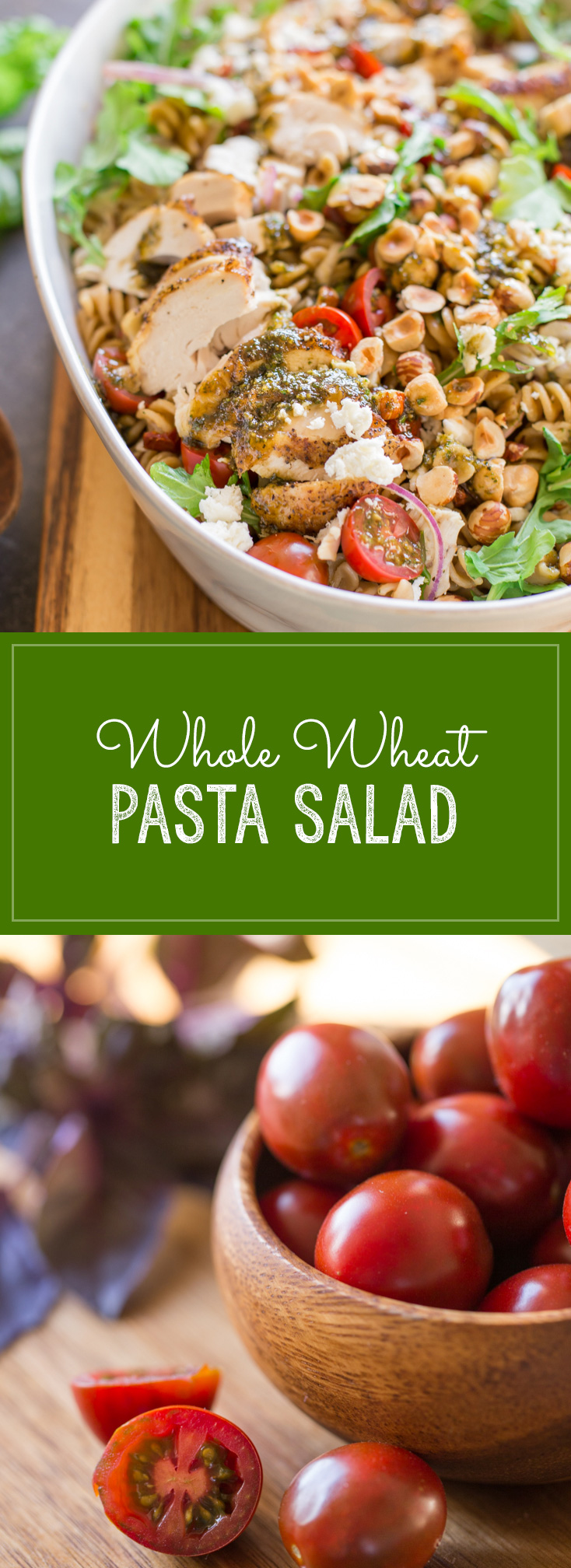 Whole Wheat Pasta Salad With Honey Basil Balsamic Vinaigrette - Lovely ...