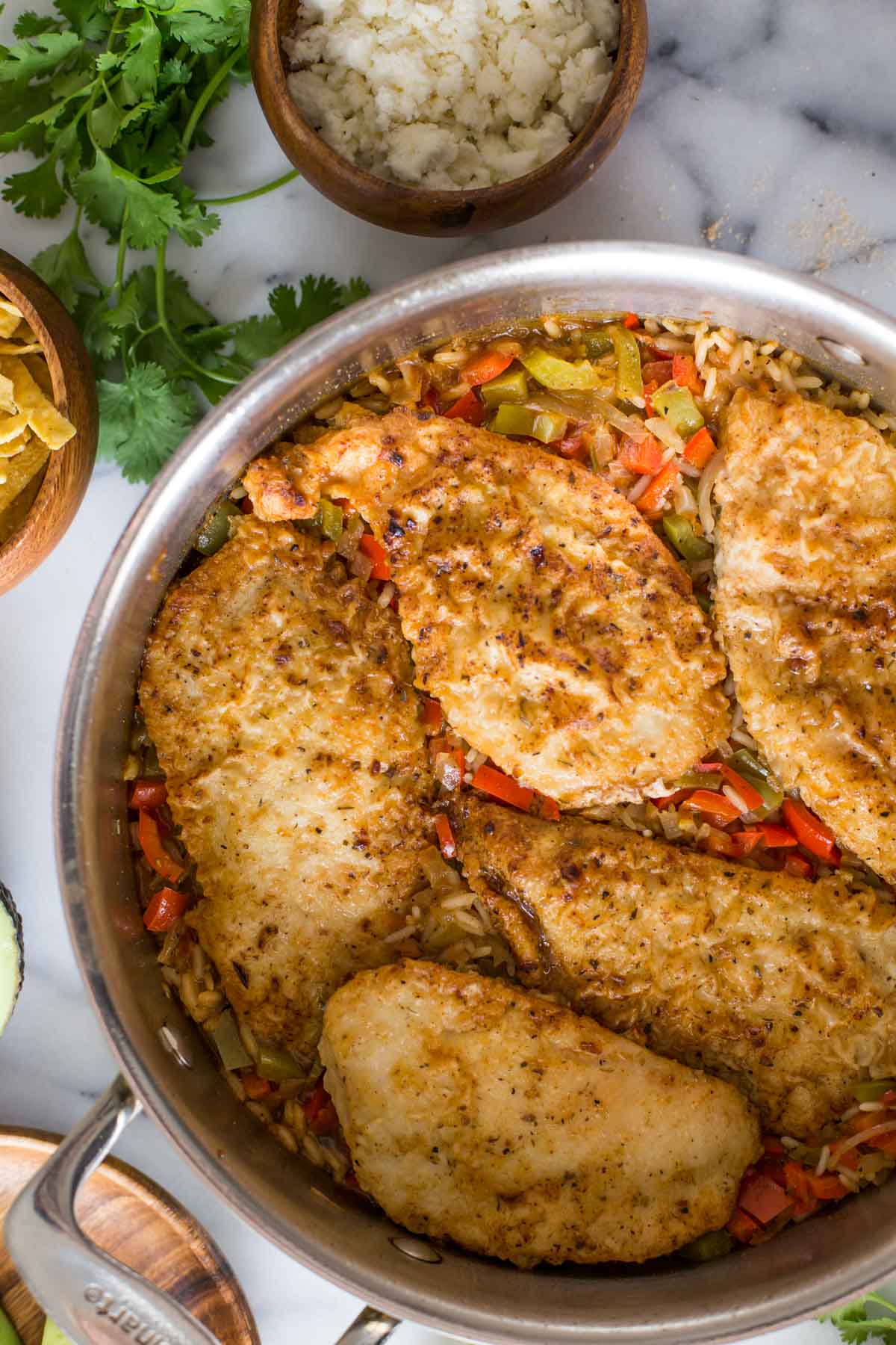 Fajita Chicken & Rice Skillet Recipe