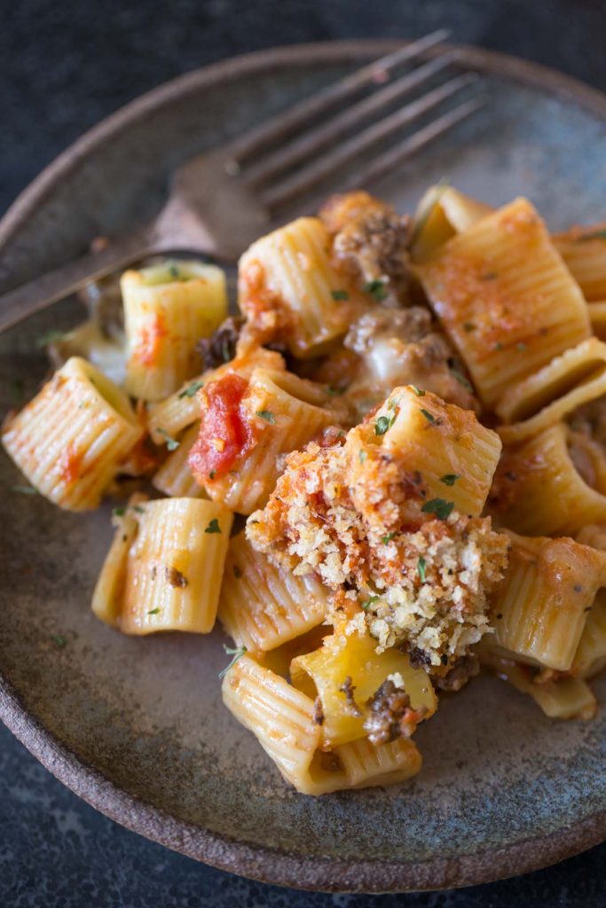Cheesy Tomato Alfredo Pasta Bake Lovely Little Kitchen