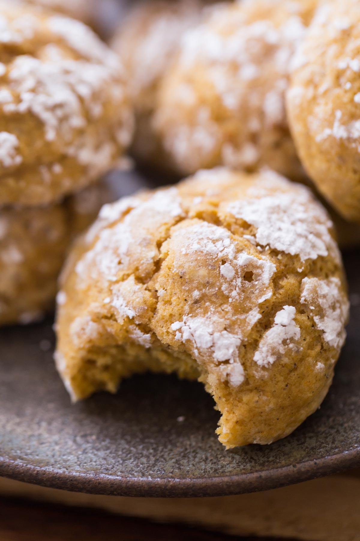 Soft Pumpkin Cookies on a plate.