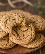 I love these Old Fashioned Ginger Snaps, with their sparkling sugary exterior, crisp edge and slightly chewy center!