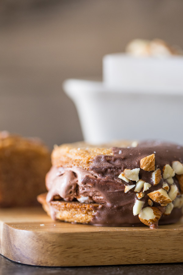 A S’more Inspired Ice Cream Sandwich.