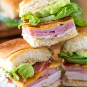 These Ultimate Club Sandwiches for a crowd come together quickly and everyone loves them, especially with avocado and bacon! Bet they won't last long.
