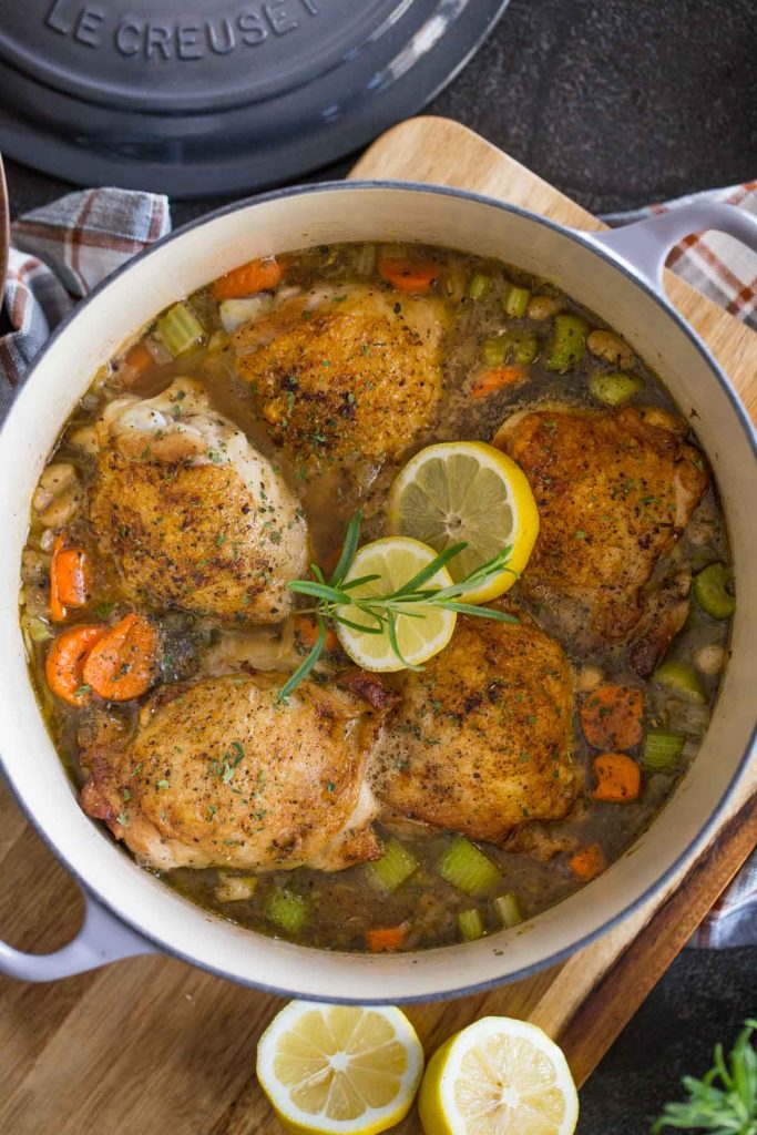 Rustic Lemon Rosemary Chicken and Orzo - Lovely Little Kitchen