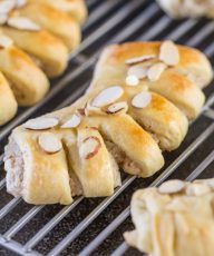 These Buttery Almond Bear Claws are a family tradition that I love. Who could resist that tender pastry with the sweet almond filling?